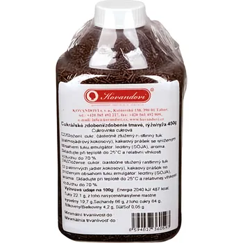 Rýže Kovandovi Cukrový posyp - tmavá rýže 450g