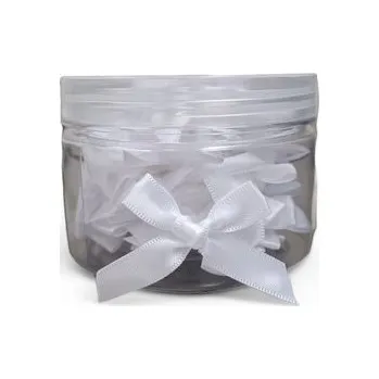 Svatební dekorace Saténové myrtové vývazky 50 ks/bal - bílé