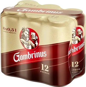 Pivo Gambrinus 12 Patron pl 6x0,5l 3l