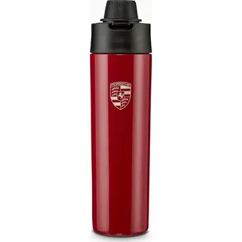 PORSCHE Thermal drinking bottle Termoska dvoustěnná se znakem 550ml karmínová červená (Vysoce kvalitní, 100% nepropustná láhev na pití Porsche na teplé i studené nápoje. Se sklopnou rukojetí. Kapacita: cca. 550 ml.)