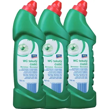 WC čistič ARO Čistič WC tekutý borovice 3x750ml 2.25l
