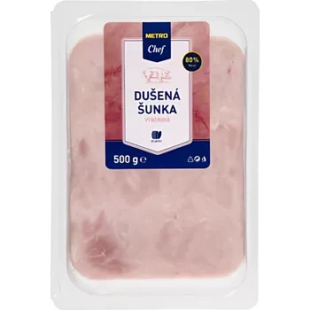 Koření Metro Chef Šunka dušená výběrová plátky (80% masa) 500g