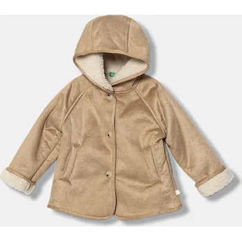 Dětská bunda United Colors of Benetton 2JLAGN044.P.Seasonal béžová 80X, vel. 98