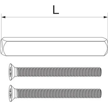 Dveřní kování MACO HS sada pro upevnění, klika vnitřní / úchytková mušle vnější, 78-82 mm