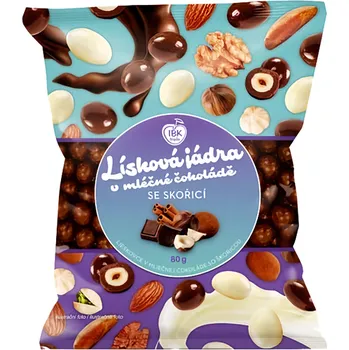 IBK trade Lísková jádra v mléčné čokoládě se skořicí 80g
