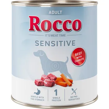 Krmivo pro psa 6x800g Rocco Sensitive nová receptura hovězí a mrkev
