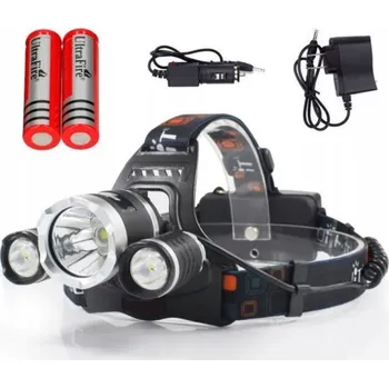 Čelovka MOCNA ČELOVKA 3xLED T6 ČELOVKA AKUMULÁTOR