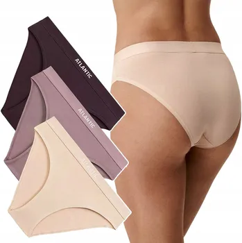 Kalhotky KALHOTKY DÁMSKÉ Atlantic 3CLP-012 Sportovní kalhotky z bavlny 3-PAK - S