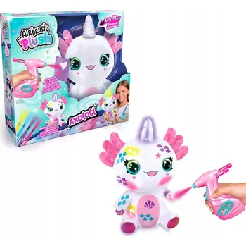 plyšák Plyšák na malování Canal Toys Axolotl jednorožec svítící roh