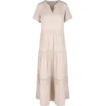 Dámské letní ŠATY krémové maxi VOLCANO G-LUMA L