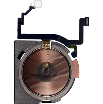 Náhradní cívka k bezdrátovému nabíjení s NFC čipem, bleskem a mikrofonem pro iPhone 15 - zelená