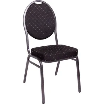 Jednací židle Kongresová židle kovová MONZA, černá