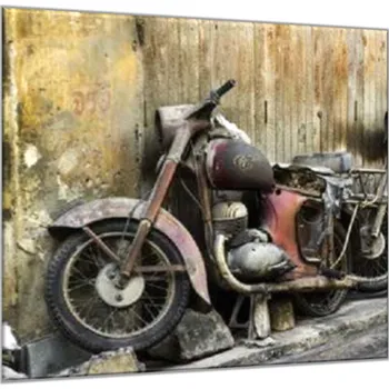 Obraz Glasdekor Skleněný obraz stará motorka ČZ veterán Rozměry-čtverec: 34 x 34 cm