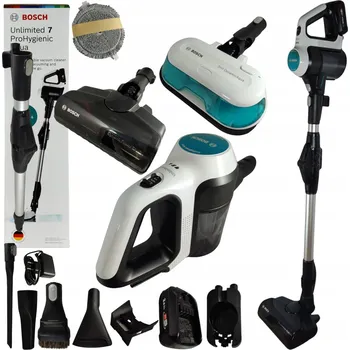 Vysavač Tyčový vysavač Bosch BCS71HYG4 Unlimited 7 ProHygienic Aqua bílý
