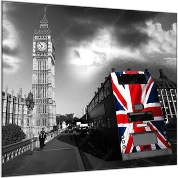 Obraz Glasdekor Skleněný obraz čtvercový Big Ben Londýn Rozměry-čtverec: 50 x 50 cm
