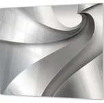 Glasdekor Ochranná deska sklo šedý abstrakt Rozměr V/Š: 40x40 cm, Lepení na zeď: Bez lepení na zeď