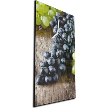 Hodiny Glasdekor Nástěnné hodiny ovoce hroznové víno 30x60cm Materiál: plexi