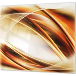 Glasdekor Ochranná deska pro sporák oranž abstrakt Rozměr V/Š: 50x50 cm, Lepení na zeď: S lepením na zeď