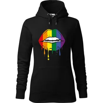 Dámská mikina DOBRÝ TRIKO Dámská mikina s potiskem Pride ústa Velikost dámské mikiny: L, Barva: Černá