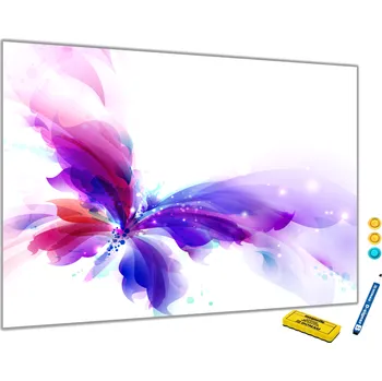 Glasdekor Metalová magnetická tabule - motýl Rozměr V/Š: 40 x 60 cm