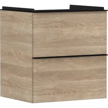 Koupelnový nábytek Skříňka pod umyvadlo bez umyvadla Hansgrohe Xelu Q 58x62,5x47,5 cm přírodní dub 54025670