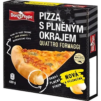 Příloha Don Peppe Pizza s plněným okrajem Quattro Formaggi 480g