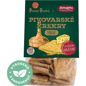 Cukrovinka Biopekárna Zemanka Pivovarské krekry sýrové 100g