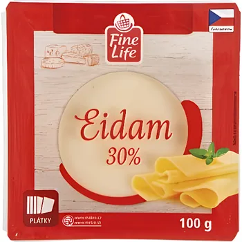 Fine Life Eidam plátky 30% 100g