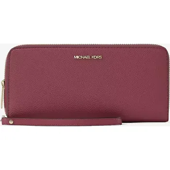 Peněženka MICHAEL KORS dámská velká, kožená peněženka Jet Set vínová