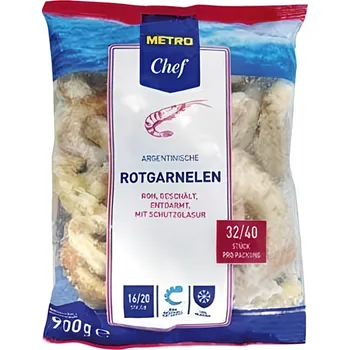 Metro Chef Krevety loupané bez střívka ARG 16/20 900g