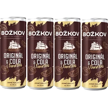 Alkoholický nápoj Božkov & Cola 6 % 4x 250 ml 1l
