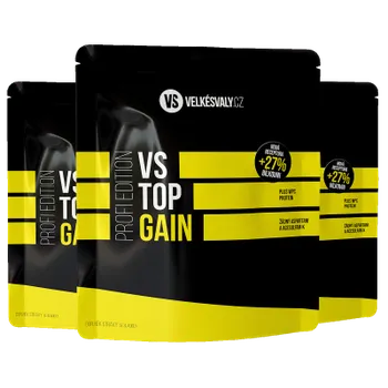Protein Velkésvaly.cz 3x Gainer New Top Gain 20, Jahoda, Vanilka, Vanilka