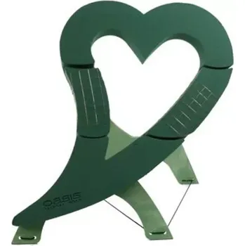 Smuteční dekorace Srdce slza smuteční otevřené stojánek 80x60x5cm