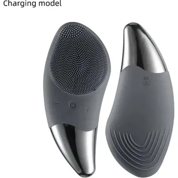 Přípravek na čištění pleti a oči Čisticí kartáček na pleť elektrický | pleťová pomůcka - Nabít černou