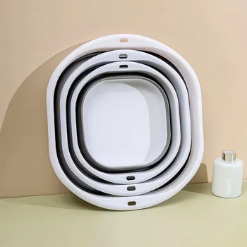 Umyvadlo Skládací plastové umyvadlo | Mísa - Sada 3 kusů šedé barvy