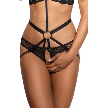 Dámská erotická souprava Kalhotky V-9863 černá - Axami XL