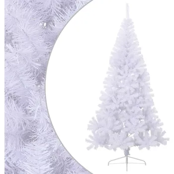 Vánoční stromek zahrada-XL Umělý poloviční vánoční stromek se stojanem bílý 240 cm PVC 328421