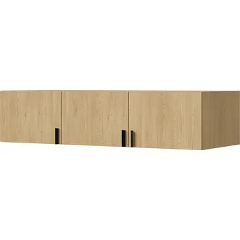 Šatní skříň Nástavec na skříň Napoli 3D 150 Dub Cremona (černé nebo zlaté úchytky)