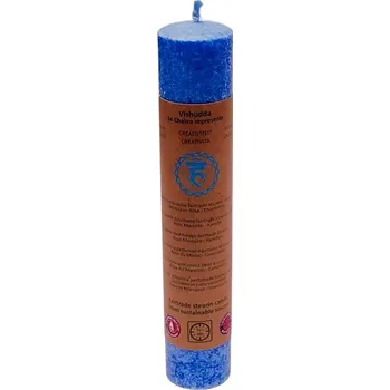 Svíčka Mani Bhadra Palmová vonná svíčka s esenciálními oleji Fair Trade 5.Čakra