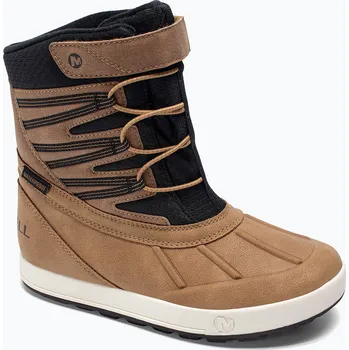 Dívčí obuv Dětské sněhule Merrell Snow Bank 5.0 WP wheat/black