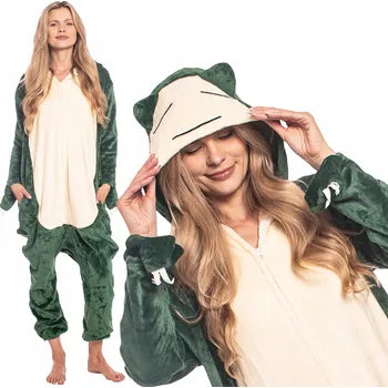 Dámské pyžamo Dámské pyžamo kombinéza Kigurumi kostým Onesie Snorlax Pokémon 165-175 L