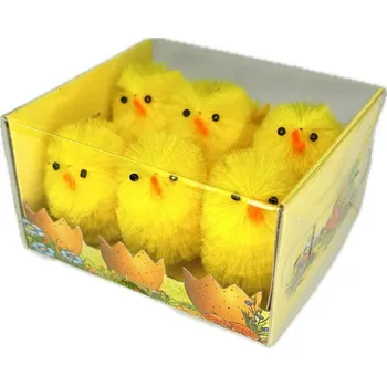 Sklenice Kuřátka 4,5x4,5cm 013G/6 1ks z balení 6ks