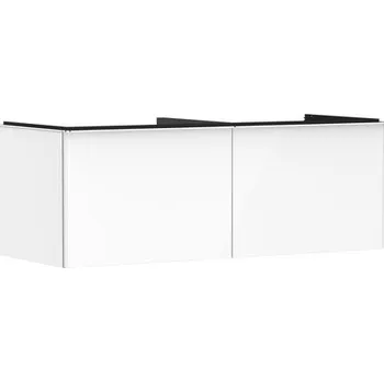 Koupelnový nábytek Skříňka pod umyvadlo pod desku Hansgrohe Xelu Q 136x49,5x55 cm bílá lesklá 54066000
