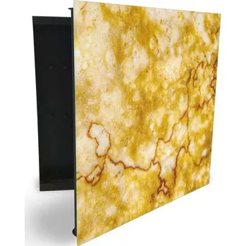 Skříňka na klíč Glasdekor skříňka na klíče - přírodní mramor onyx Otevírání: Levé, Barva skříňky: Černá