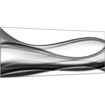 Obraz Glasdekor Obraz skleněný černo šedá vlna Rozměry-obdélník V/Š: 30 x 60 cm