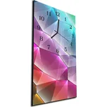 Glasdekor Nástěnné hodiny 30x60cm geometrické barevné malování Materiál: plexi