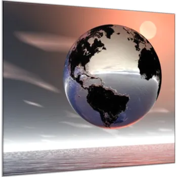 Obraz Glasdekor Obraz skleněný země koule Rozměry-čtverec: 34 x 34 cm