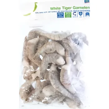 Maso a ryba ARO Krevety white tiger bez hlavy s pancířem 13/15 mražené 800g