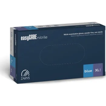 Vyšetřovací rukavice easyCARE Nitrile Rukavice Modrá XL 100ks