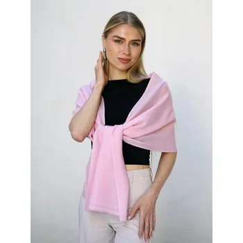 Šála 100% kašmírová šála exclusive úzká světle růžová